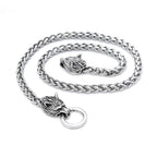 Viking Wolf Head Pendant — Stainless Steel