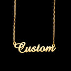 Atoztide Personalized Customized Brand Logo Names Pendant Necklace Stainless Steel Thick Chain for Men Women Jewelry