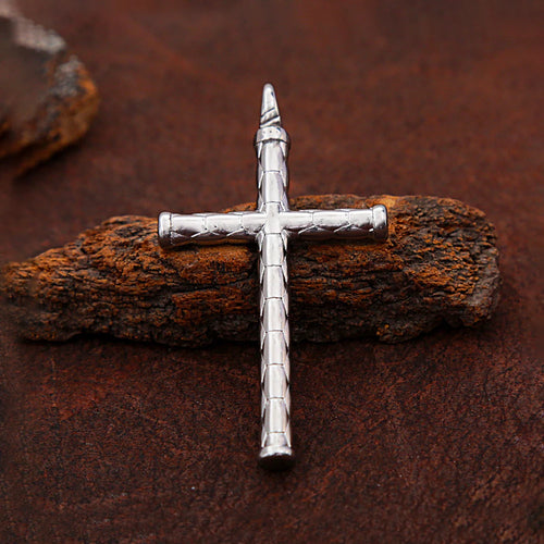 Cross Pendant Necklace — Stainless Steel