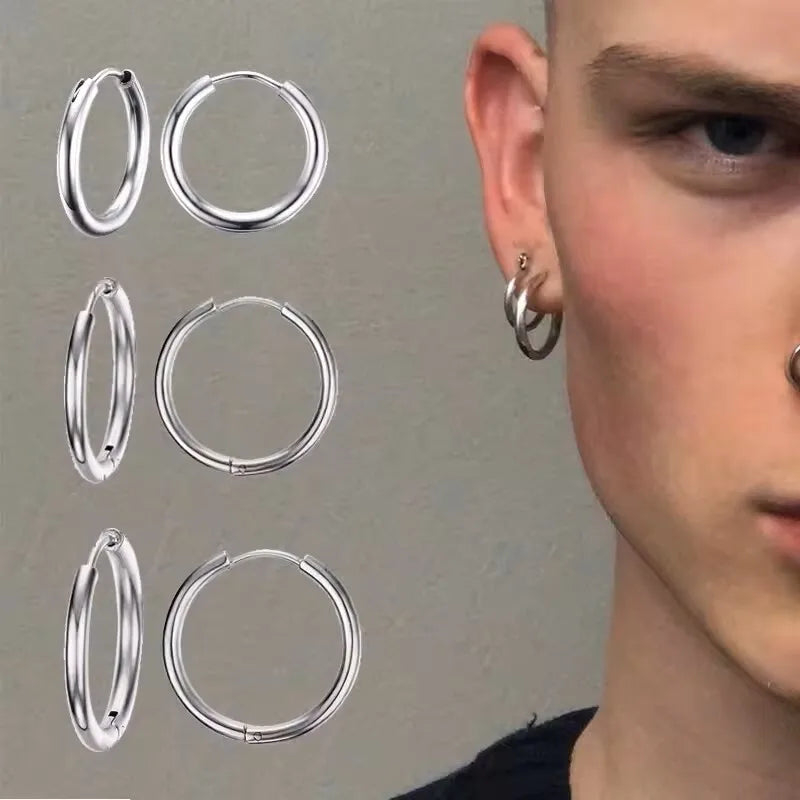 Minimal Hoop Earring — Stainless Steel