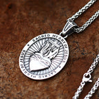 Sacred Heart Jesus Cross Pendant — Stainless