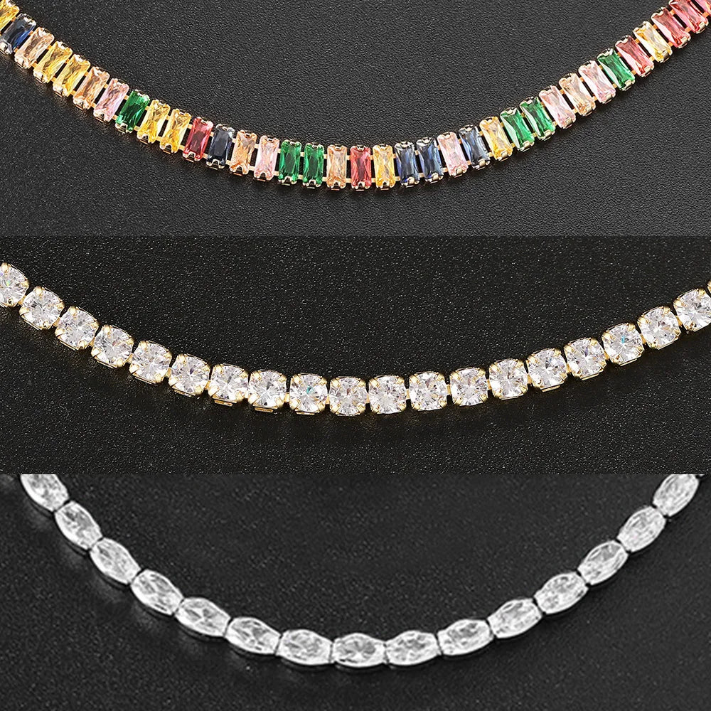 Iced Out Tennis Choker — Stainless Steel