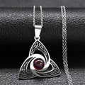 Celtic Trinity Knot Pendant Necklace — Stainless Steel
