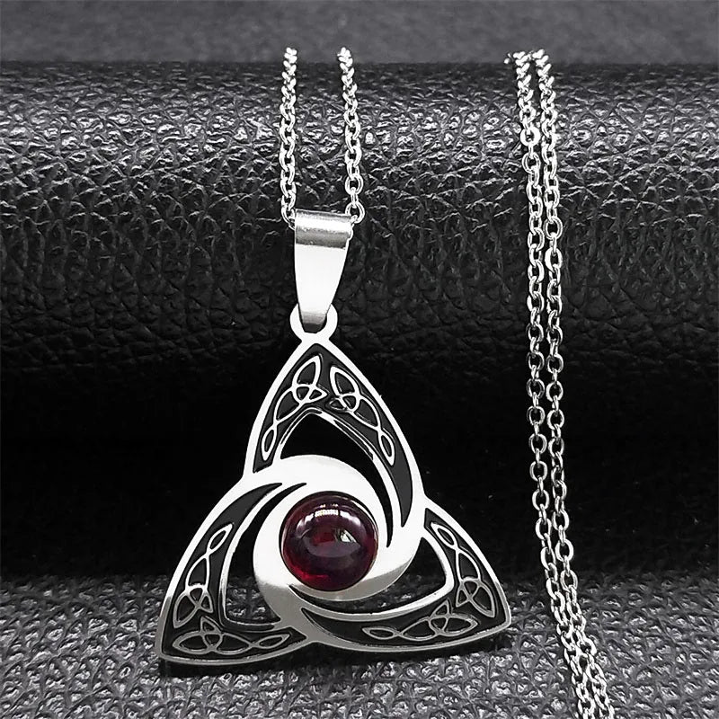 Celtic Trinity Knot Pendant Necklace — Stainless Steel