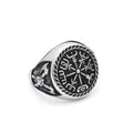 Viking Odin Compass Ring — Stainless Steel