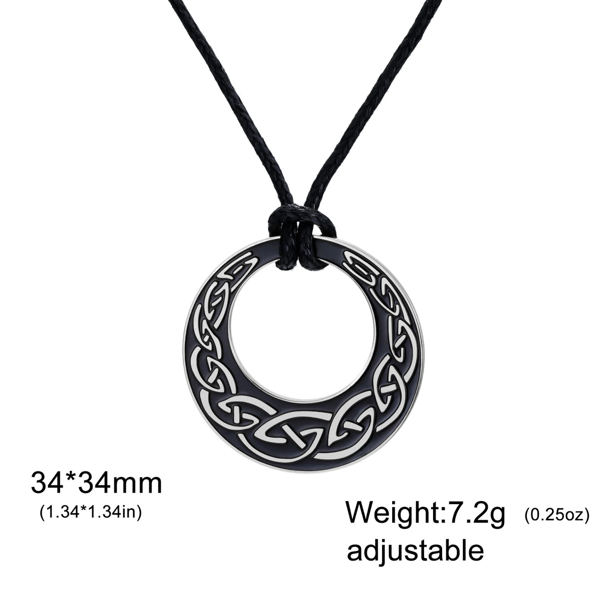 Viking Witch Knot Amulet Pendant Necklace — Rope Chain