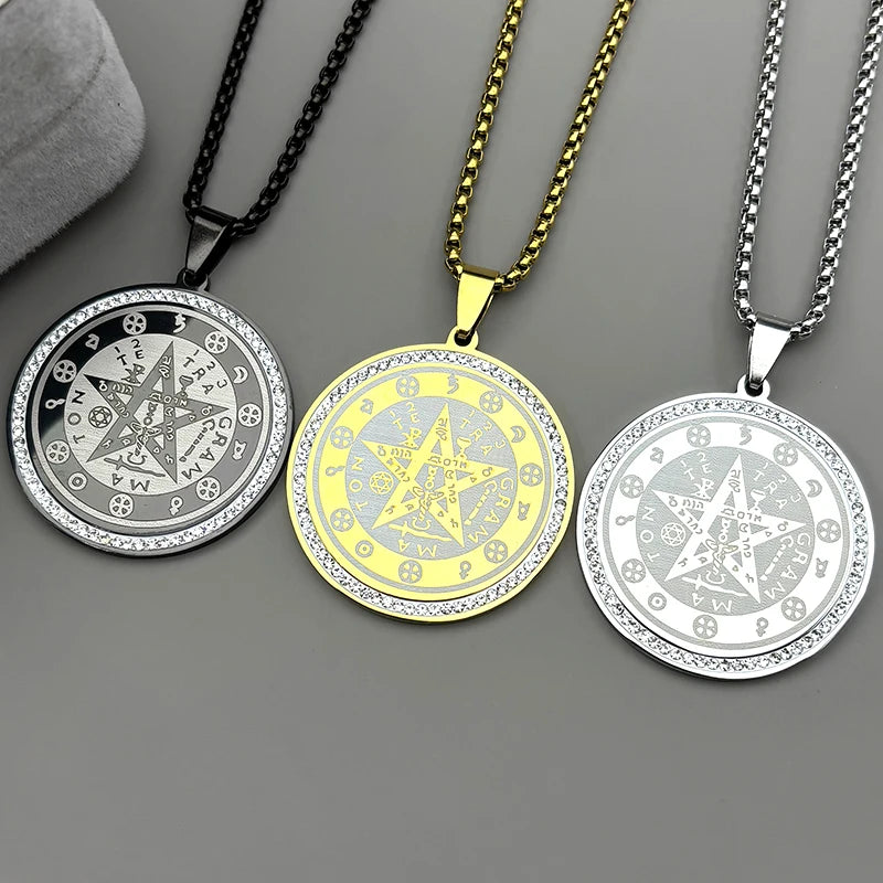 Star Pentagram Chain Necklace — Stainless Steel