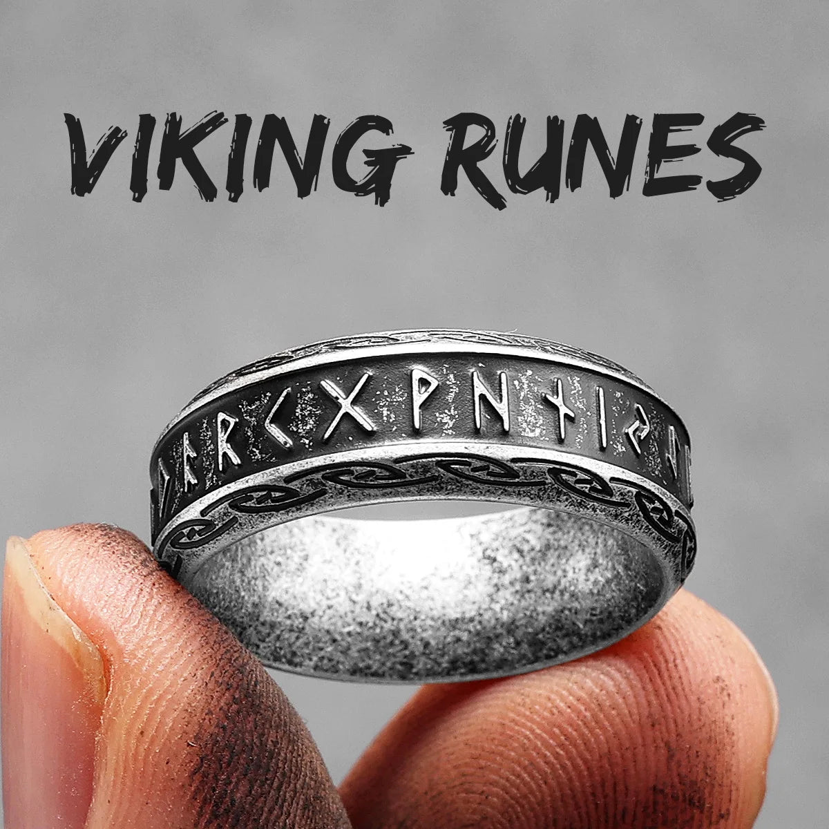 Viking Rune Ring — Stainless Steel