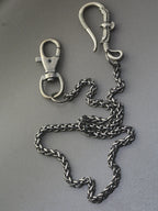 Unique Punk gunmetal black biker jean pants snake basket chain eagle belt clip swivel claw clip keychain EDC gift