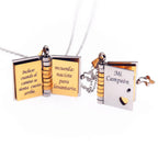 Openable Book Spanish Mi Campeón Son Necklace Mi Pequeña Estrella Daughter Necklaces My Little Star Choker Birthday