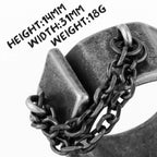 Gothic Shackles Ring — Stainless Steel