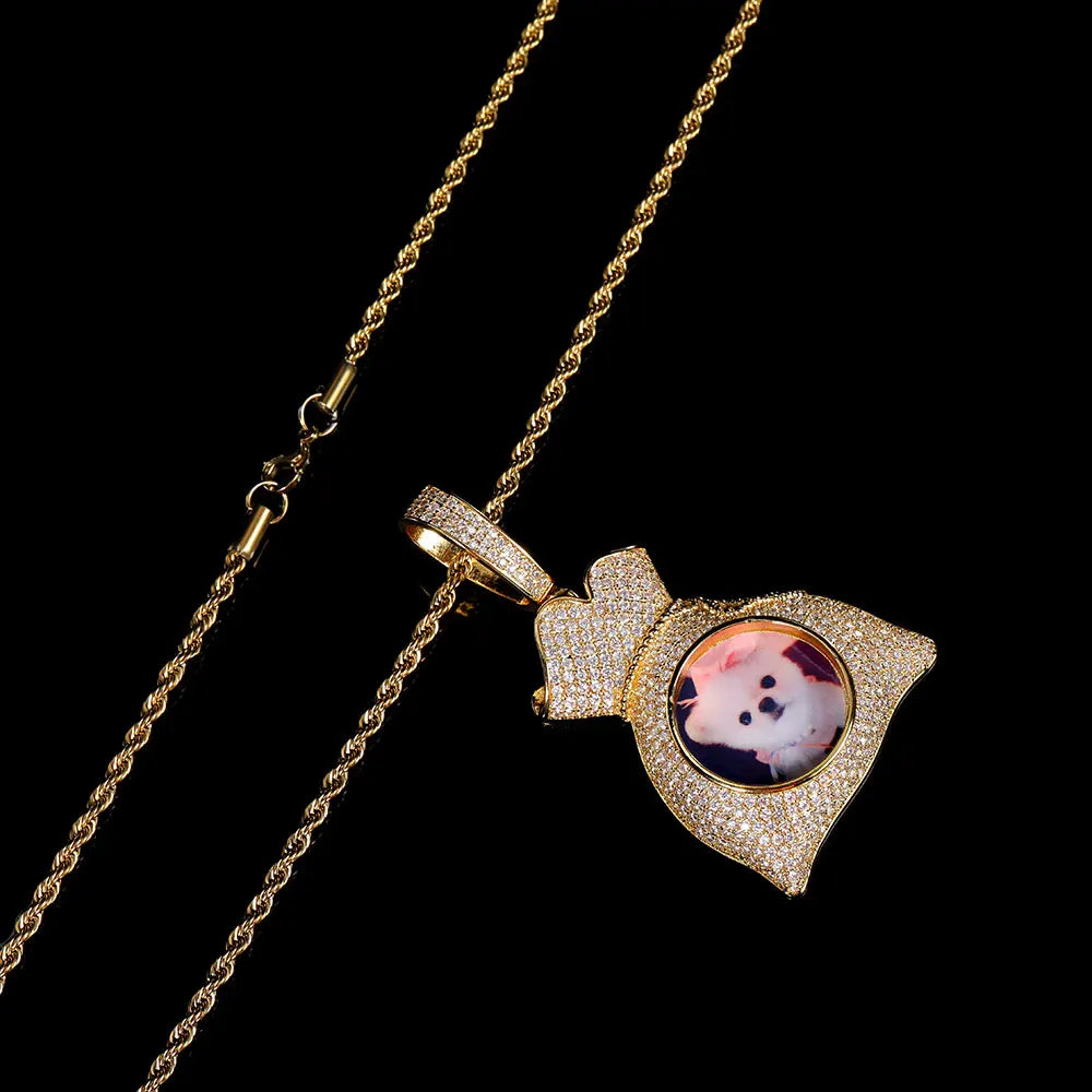 Iced Out Photo Pendant Necklace