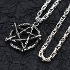 Gothic Steel Pendant Vintage Pentagram Punk