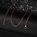 50cm New Fashion Stainless Steel Chain 1.2-3mm Silver Color Rose Gold Necklace Jewelry Vacuum Plating Accessories Chokers Collar