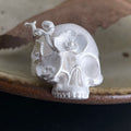 925 Sterling Silver Rings for Women Couple Minimalist Handmade Simple Big Skull Shape Ring Fine Jewelry Gift Prevent Allergy