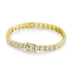 6mm Wide Cuban Link D Color VVS1 Moissanite Tennis Bracelet GRA Certified Pass Diamond Tester S925 Sterling Silver 18K