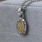 Virgin Mary Silver Pendant Necklace