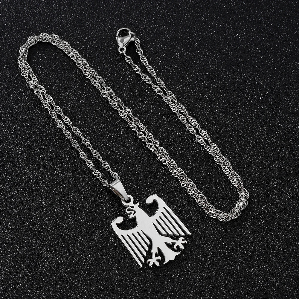 Germany Eagle Pendant Necklace — Stainless Steel