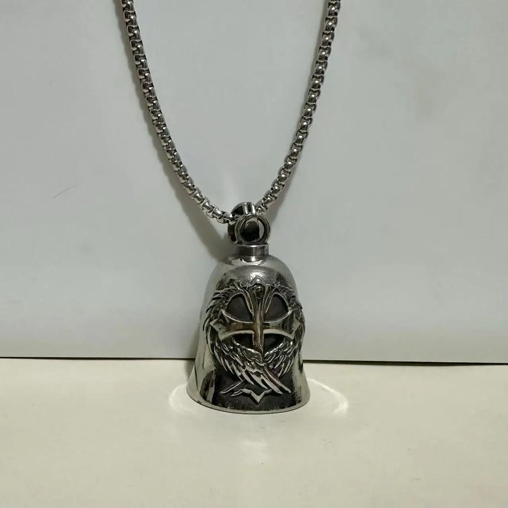 Cross Moto Bell Steel Pendant European American