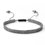 Hematite Arrow Stone Bead Stainless Steel Bracelet