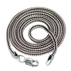 Snake Silver Pendant Necklace 3mm