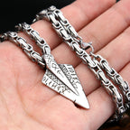 Viking Spear Stainless Steel Pendant Necklace