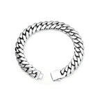 NUOYA Wholesale 12mm Stainless Steel Cuban Link Chain Bracelet High Polished Hip Hop Jewelry Gift for Men