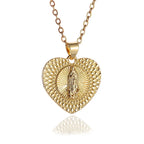 Stainless Steel Christian Virgin Mary Pendant Our Lady of Guadalupe Necklace Women's Religious Lucky Amulet Jewelry Gift