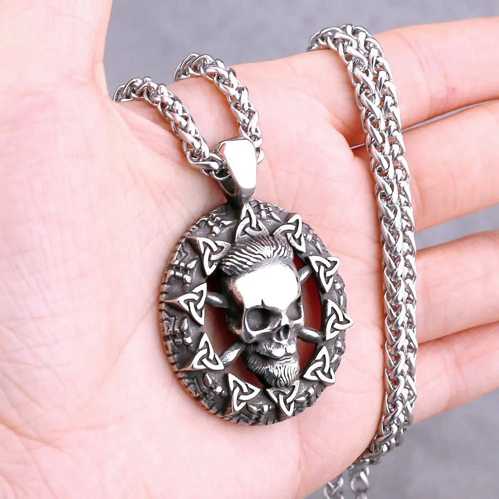 Nordic Vikings Tree of Life Odin Necklace Various Men Celtic Amulet Pendant Stainless Steel Vintage Charm Punk Jewelry