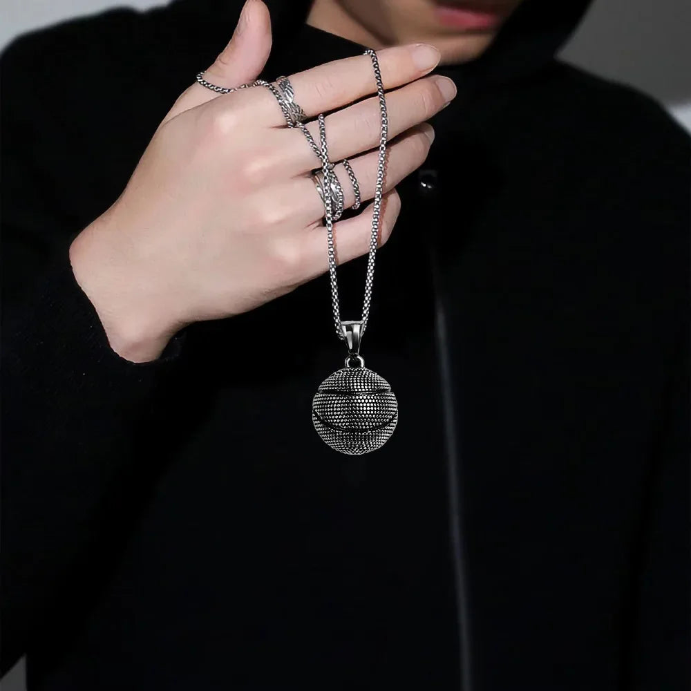 Basketball Steel Pendant Dark Street Punk