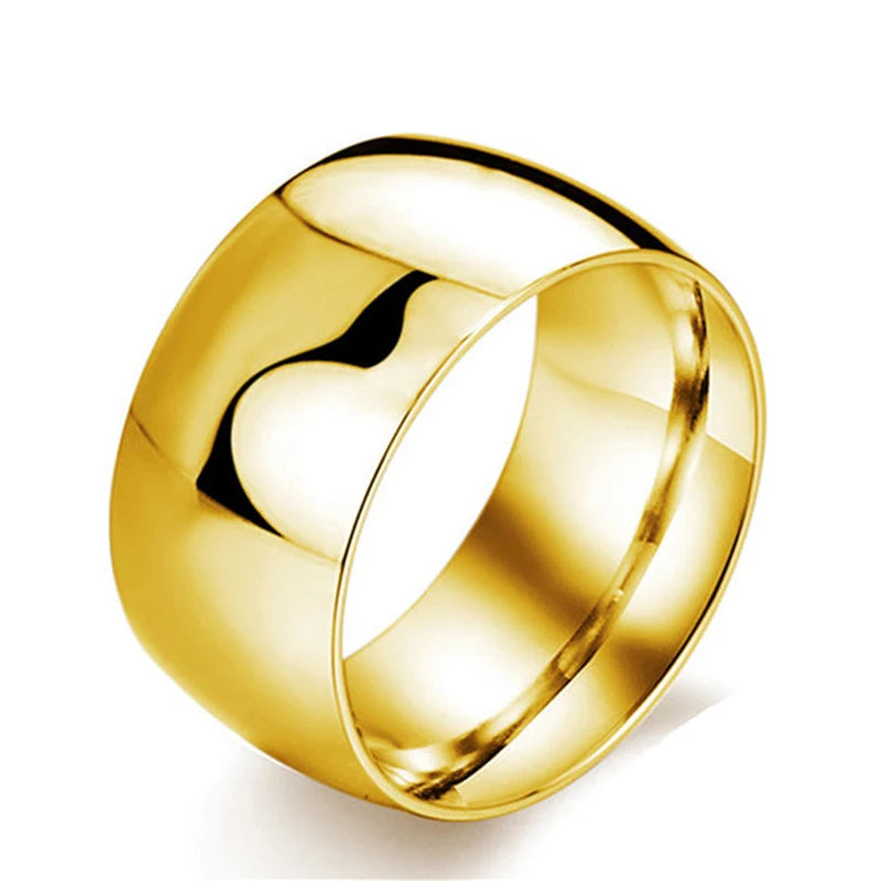10mm Wide Band Ring — Stainless Steel