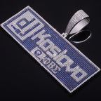 Iced Out Letter Pendant Necklace 925 Silver