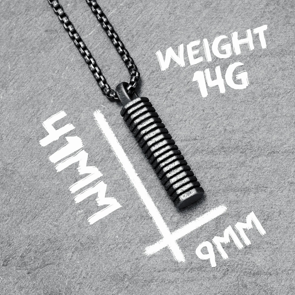 Fitness Weight Plate Pendant Necklace — Stainless Steel