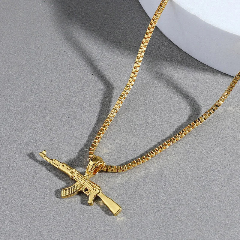 Gun Pendant Necklace