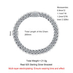 Iced Out Cuban Bracelet — 925 Silver