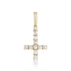 JINAO New Upside Down CROSS Pendant PINK Black Iced Out Cubic Zirconia Men's Necklace Hip Hop Fashion Jewelry For Gift