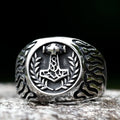 New Stainless Steel Viking Thor's Hammer Mjolnir Ring Men Wedding Anels Womens Band Jewelry Gift Anel free shipping