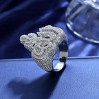 925 Silver VVS Moissanite Ring Iced Out