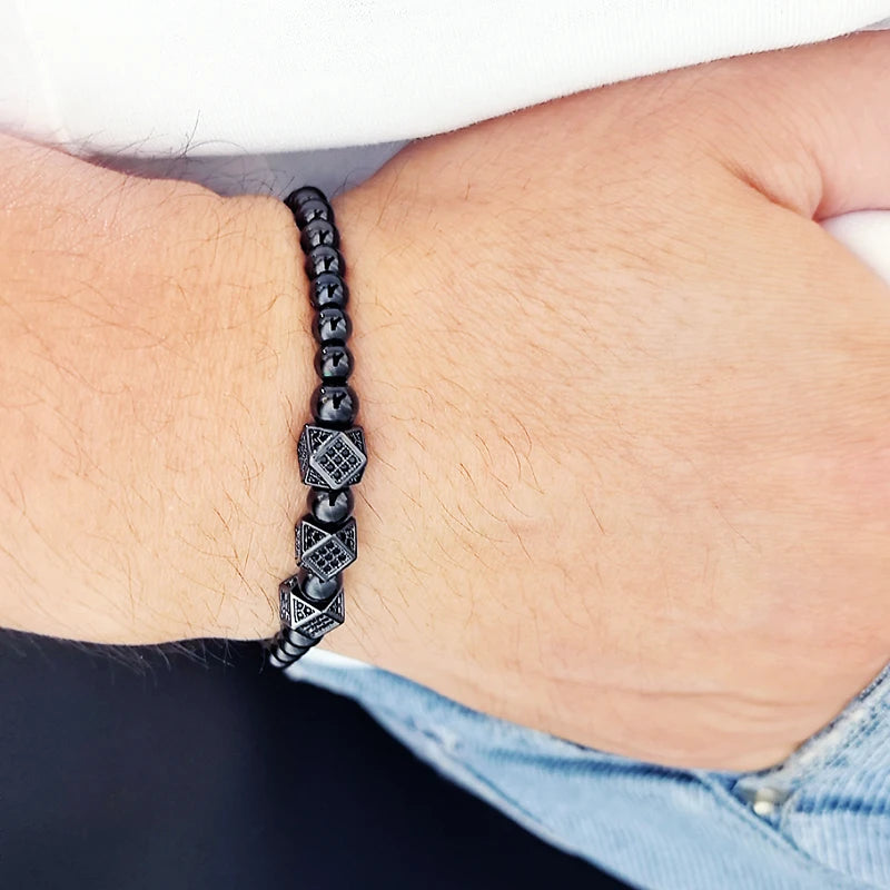 Luxury Roal Rafa Man Bracelet For Women Stainless Steel Beaded Hand Jewelry Couple Gift