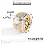 Iced Out CZ Surface Ring Stainless Steel