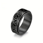 Celtic Knot Knuckle Spinner Ring — Stainless Steel