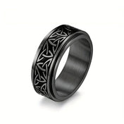 Celtic Knot Knuckle Spinner Ring — Stainless Steel