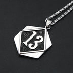 Lucky Number Pendant — Stainless Steel