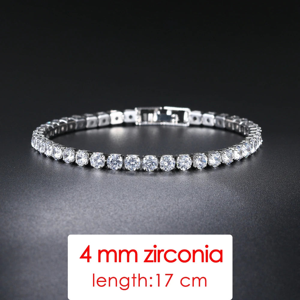 ZHOUYANG Tennis Bracelets For Women Simple Luxury Round Crystal Gold Color Bangle Chain Wedding Female Gift Wholesale Jewelry