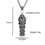 Egyptian Pharaoh Stainless Steel Pendant Necklace