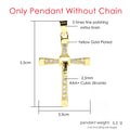 Cross Pendant Rope Chain Necklace Stainless Steel