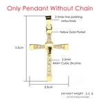 Cross Pendant Rope Chain Necklace Stainless Steel