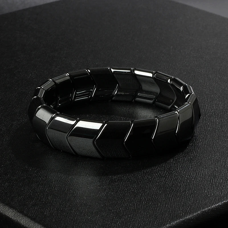 Fashion Wave Hematite Magnetic Bracelet Men Original Beaded Hematite Energy Bracelets for Women Positive Energy Jewelry
