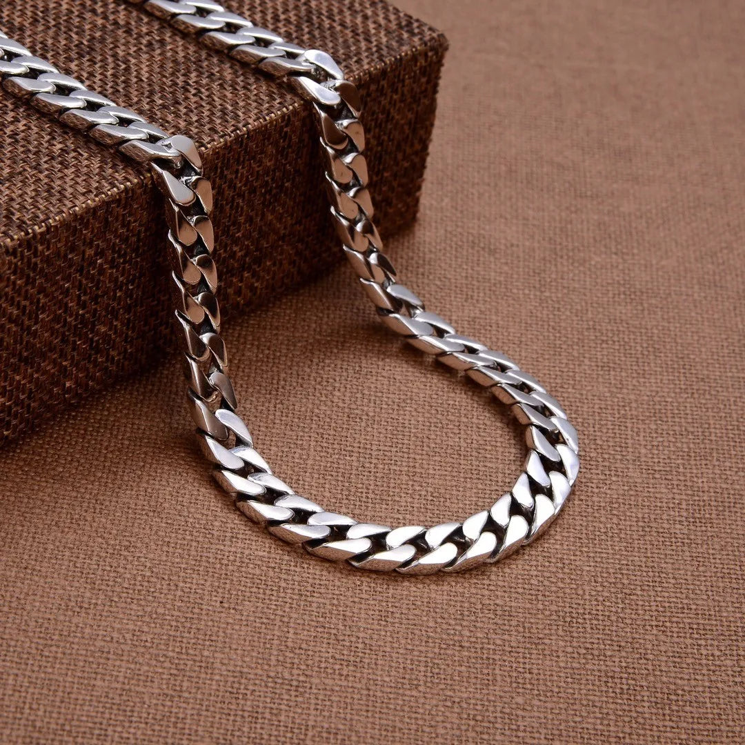 Factory Price 100% S925 Sterling Silver Miami Hiphop Cuban Trend Clavicle Chain Necklace for Man Women Boyfriends Jewelry