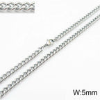 Punk Curb Cuban Link Chain Men Women Stainless Steel Long Necklace Fashion Tide Hip Hop Sweater Accessories Party Jewelry Gifts